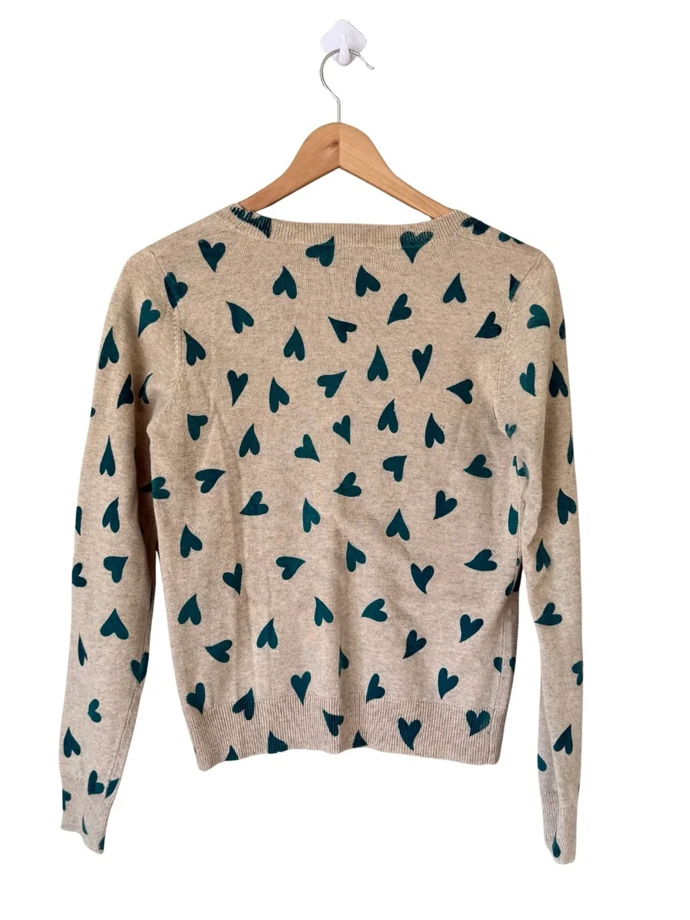 POL - Lightweight Crewneck Pullover Heart Sweater - Size Small - Picture 2 of 5